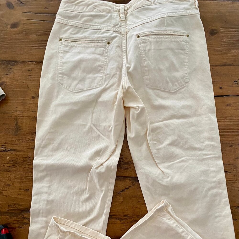 Massimo Dutti Cream Ribbed Trousers Size 36 - Picture 2 of 8
